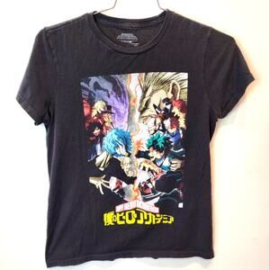 My Hero Academia Novelty Black Short Sleeve T-Shirt Size Juniors L